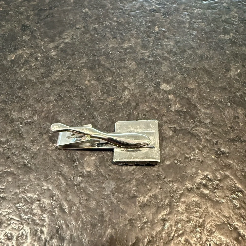 Bermuda Black and Silver Tie Clip - Men's Accessory